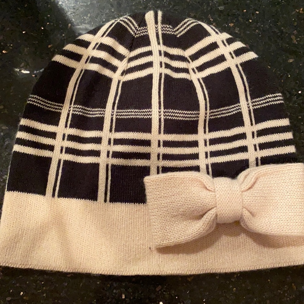 NWOT! Kate Spade Plaid Bow Hat - Picture 1 of 3